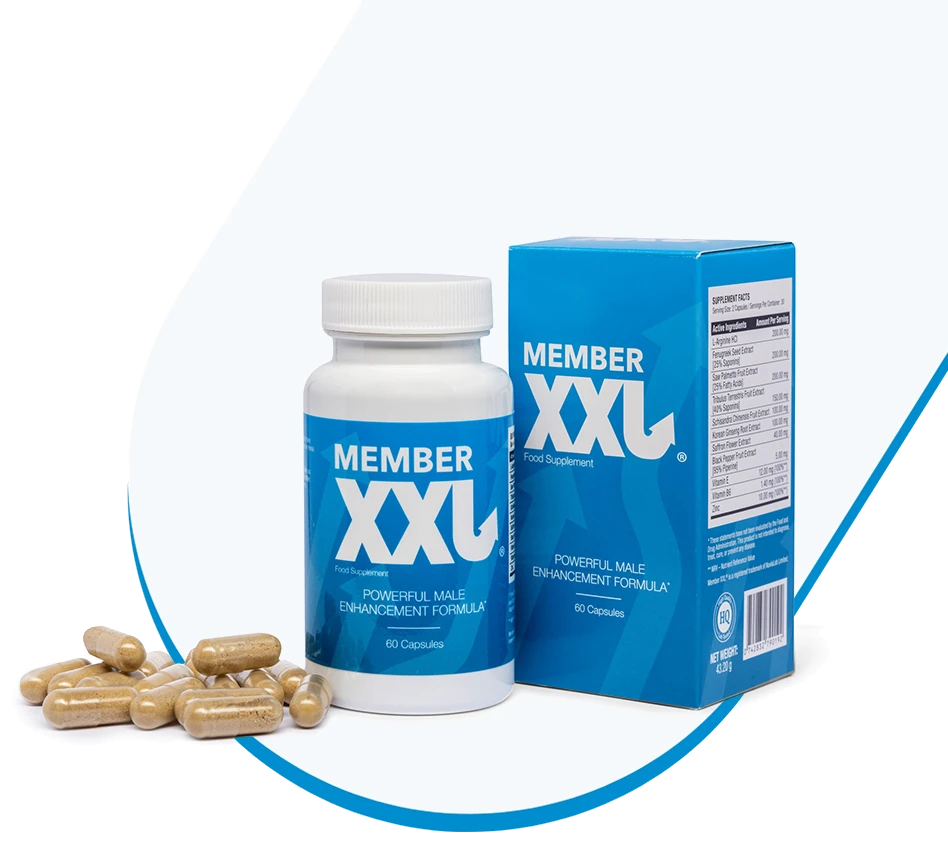 Confezione Member XXL: integratore per ingrandimento pene e allungamento.